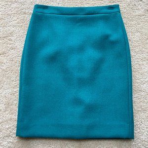 Jcrew 100% Wool Pencil Skirt - Greyish Green - Size 0P